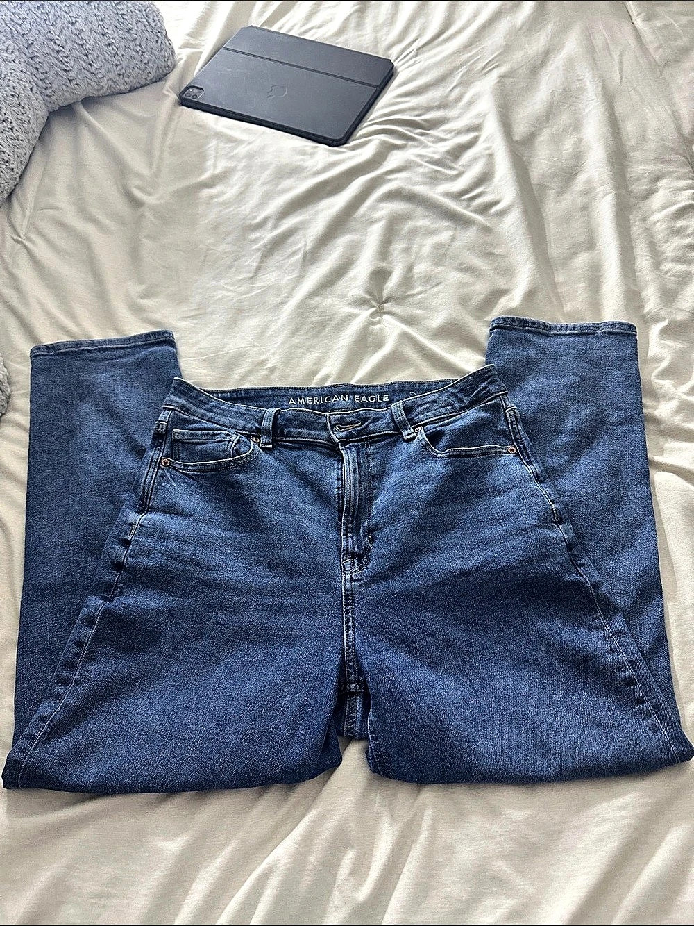 American Eagle AE Stretch Jean Women's Blue Skinny Jeans Waist 10 short